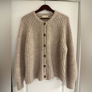 Sezane Emile Cardigan Light Beige